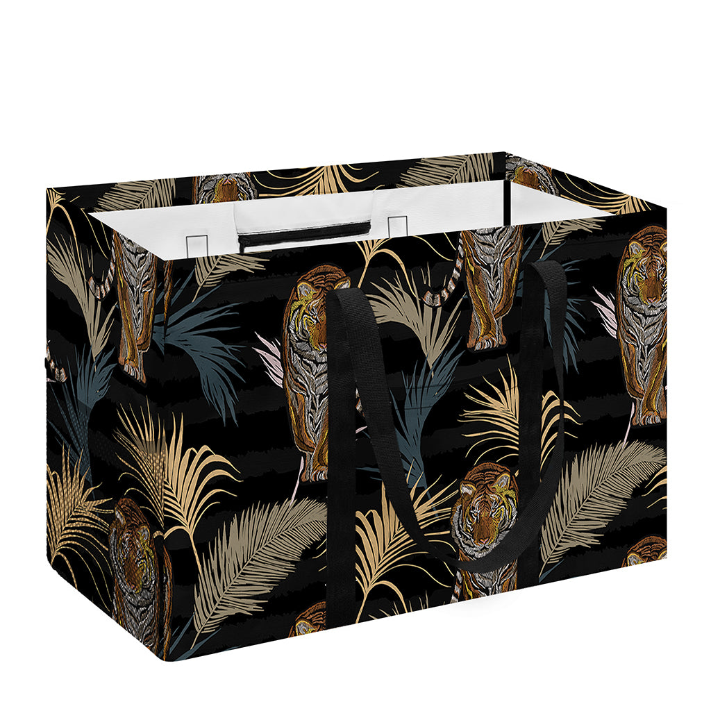 Vintage Tropical Tiger Pattern Print Utility Tote Bag
