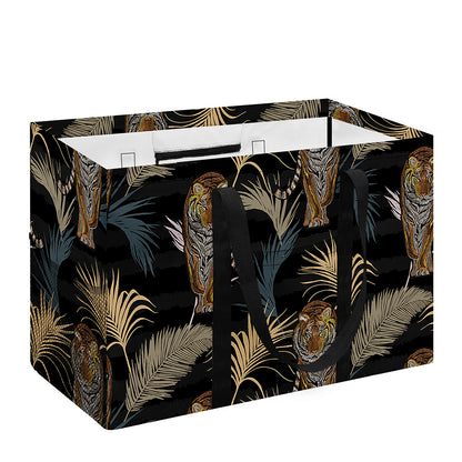 Vintage Tropical Tiger Pattern Print Utility Tote Bag