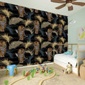 Vintage Tropical Tiger Pattern Print Wall Sticker