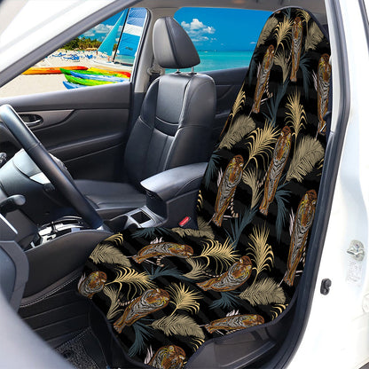 Vintage Tropical Tiger Pattern Print Waterproof Car Seat Cover