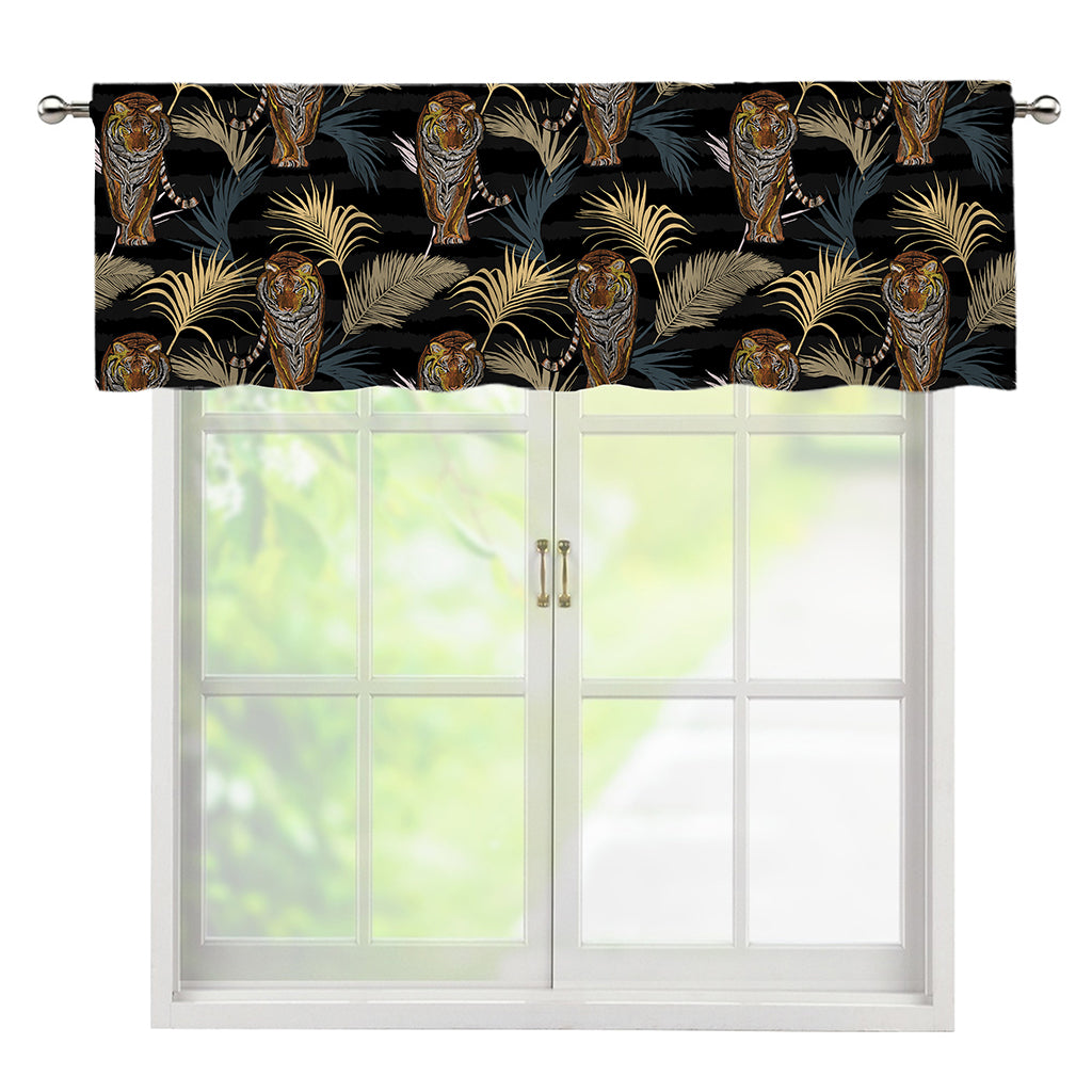 Vintage Tropical Tiger Pattern Print Window Valance