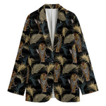 Vintage Tropical Tiger Pattern Print Women's Blazer