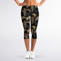 Vintage Tropical Tiger Pattern Print Women's Capri Leggings