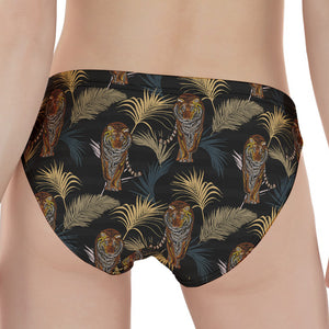 Vintage Tropical Tiger Pattern Print Women's Panties
