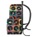 Vintage Vinyl Records Pattern Print Backpack