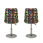 Vintage Vinyl Records Pattern Print Bar Stool Covers