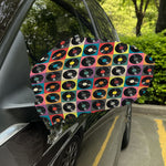Vintage Vinyl Records Pattern Print Car Side Mirror Covers