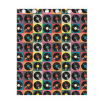 Vintage Vinyl Records Pattern Print Curtain