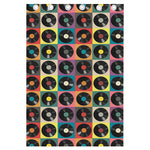 Vintage Vinyl Records Pattern Print Curtain