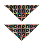Vintage Vinyl Records Pattern Print Dog Bandana