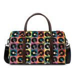 Vintage Vinyl Records Pattern Print Duffle Bag