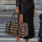 Vintage Vinyl Records Pattern Print Duffle Bag