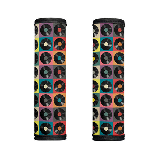 Vintage Vinyl Records Pattern Print Handle Covers