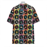 Vintage Vinyl Records Pattern Print Hawaiian Shirt