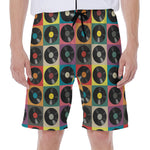Vintage Vinyl Records Pattern Print Men's Beach Shorts