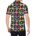 Vintage Vinyl Records Pattern Print Men's Shirt