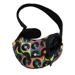 Vintage Vinyl Records Pattern Print Pet Sling Carrier