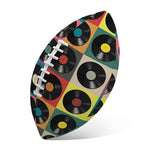 Vintage Vinyl Records Pattern Print Rugby Ball