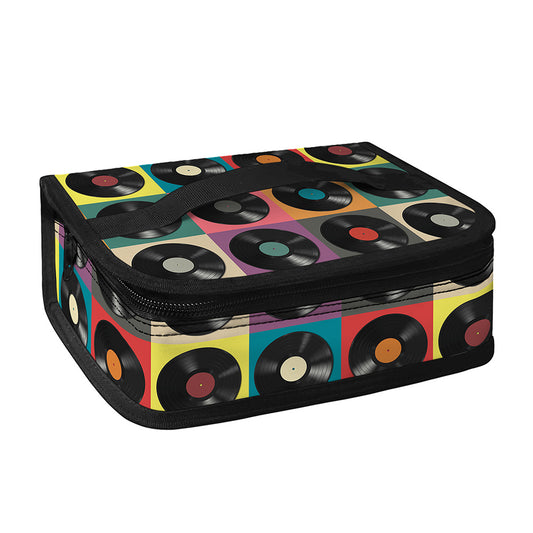 Vintage Vinyl Records Pattern Print Small Lunch Bag