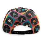 Vintage Vinyl Records Pattern Print Snapback Cap