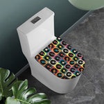Vintage Vinyl Records Pattern Print Toilet Lid Cover