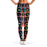 Vintage Vinyl Records Pattern Print Women's Leggings