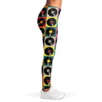 Vintage Vinyl Records Pattern Print Women's Leggings
