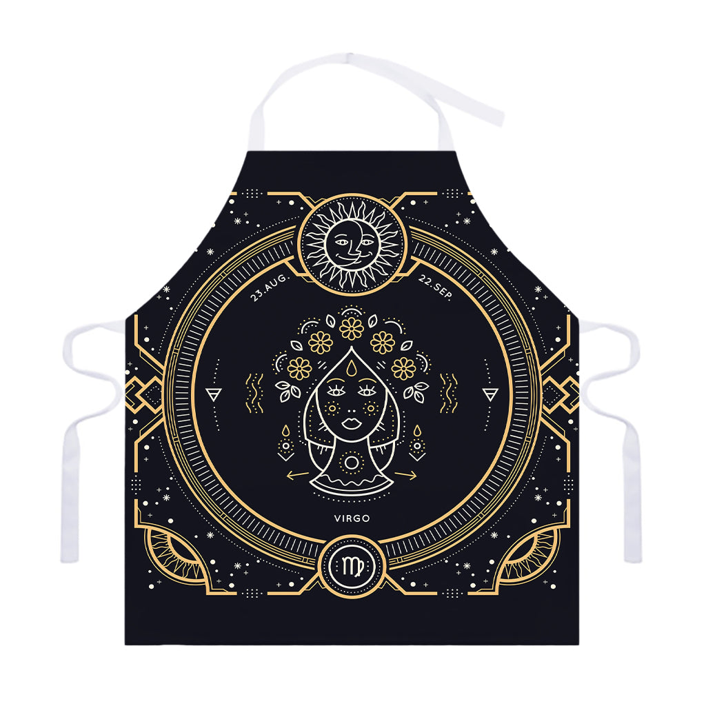 Vintage Virgo Zodiac Sign Print Adjustable Apron