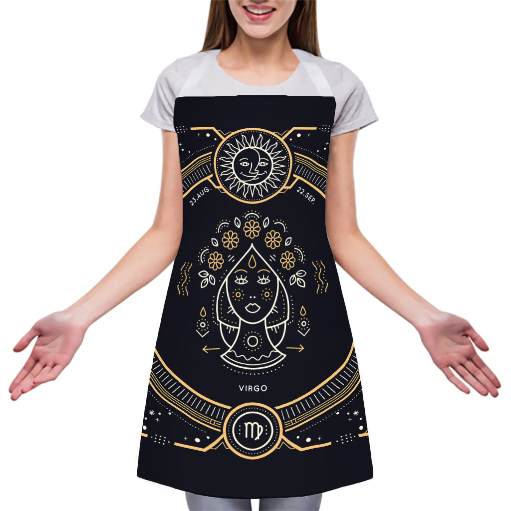 Vintage Virgo Zodiac Sign Print Adjustable Apron