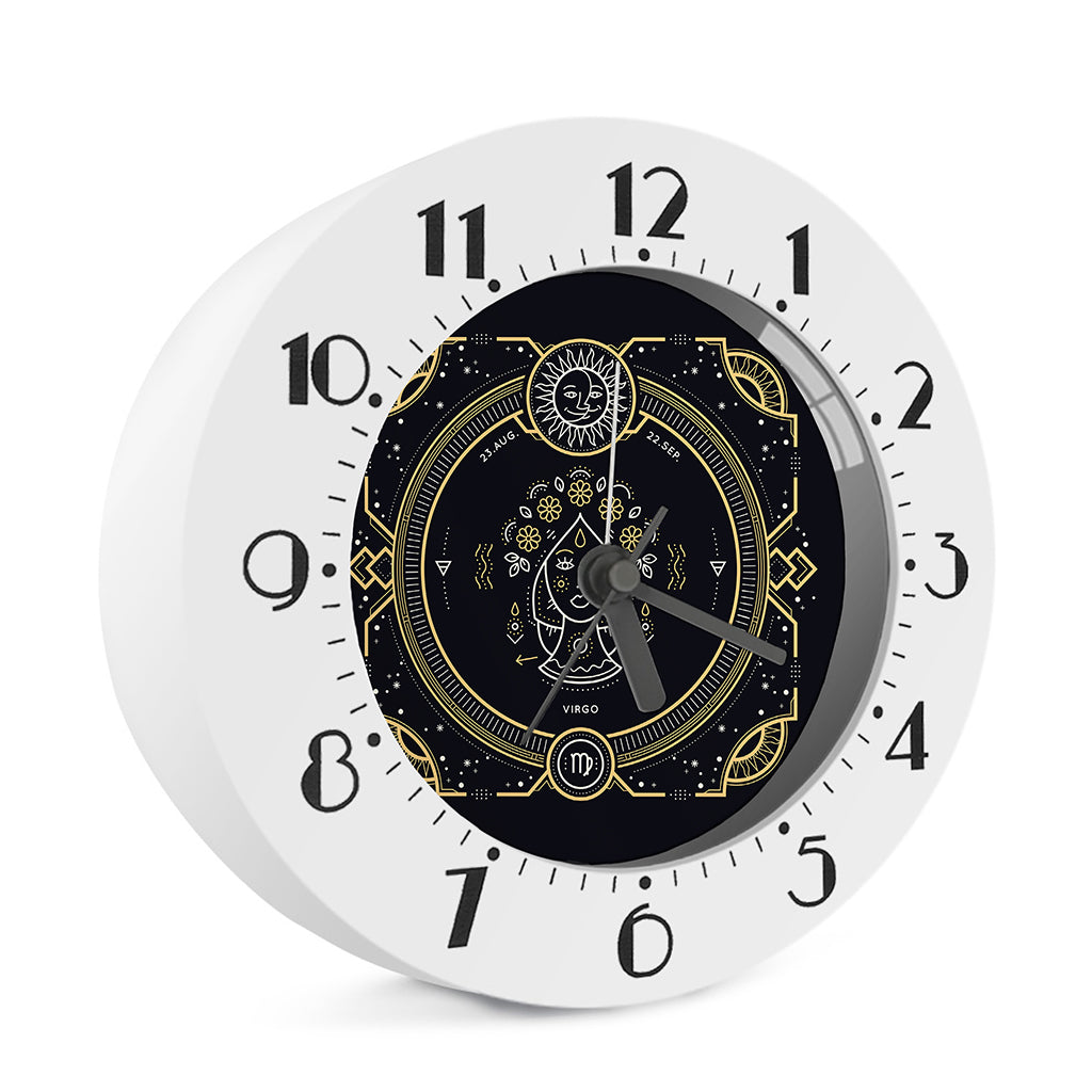 Vintage Virgo Zodiac Sign Print Alarm Clock