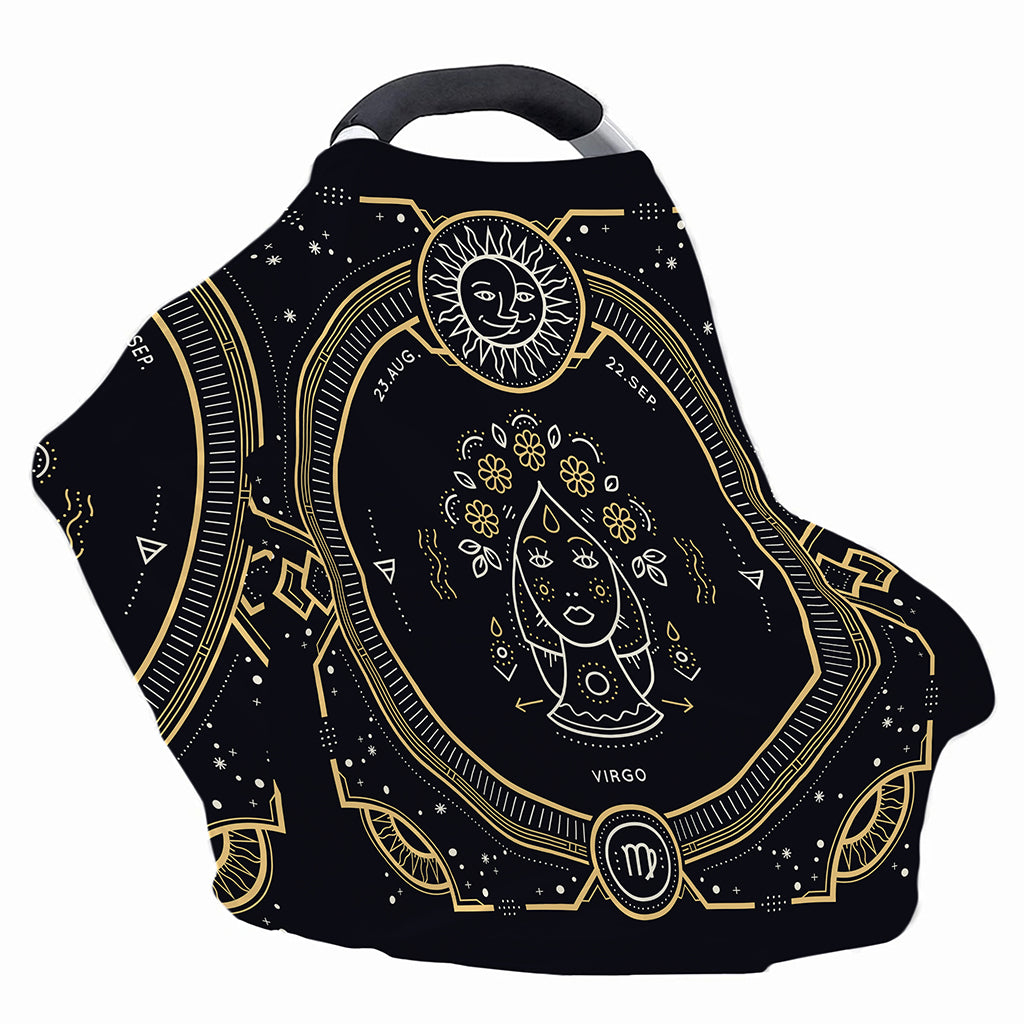 Vintage Virgo Zodiac Sign Print Baby Seat Cover