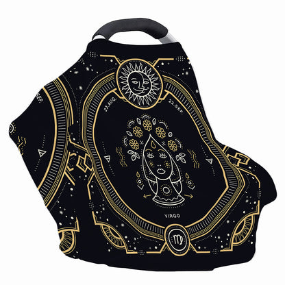 Vintage Virgo Zodiac Sign Print Baby Seat Cover
