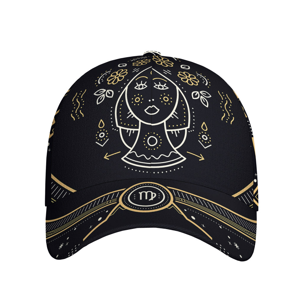 Vintage Virgo Zodiac Sign Print Baseball Cap