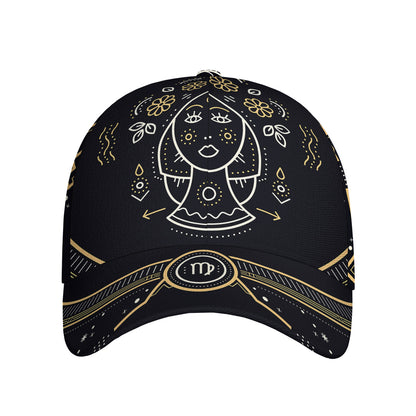 Vintage Virgo Zodiac Sign Print Baseball Cap