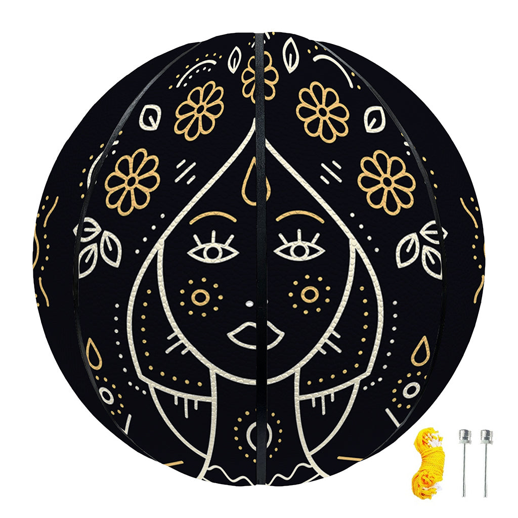Vintage Virgo Zodiac Sign Print Basketball