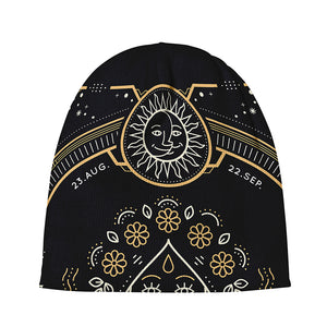 Vintage Virgo Zodiac Sign Print Beanie