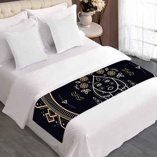 Vintage Virgo Zodiac Sign Print Bed Runner