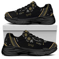 Vintage Virgo Zodiac Sign Print Black Chunky Shoes