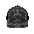 Vintage Virgo Zodiac Sign Print Black Mesh Trucker Hat