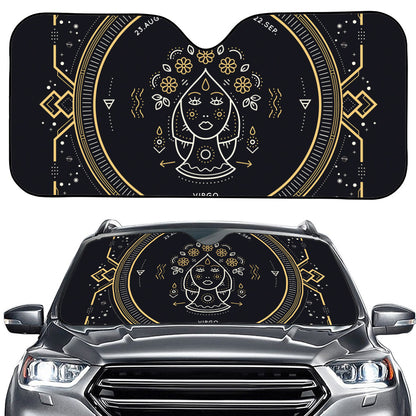 Vintage Virgo Zodiac Sign Print Car Windshield Sun Shade