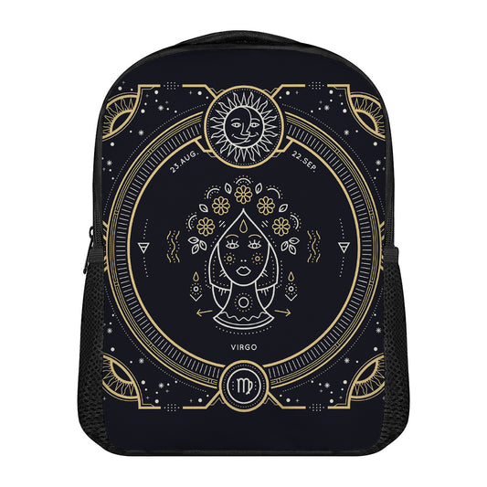 Vintage Virgo Zodiac Sign Print Casual Backpack