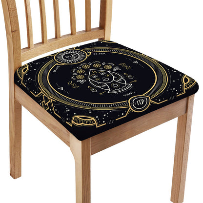 Vintage Virgo Zodiac Sign Print Chair Cushion Cover