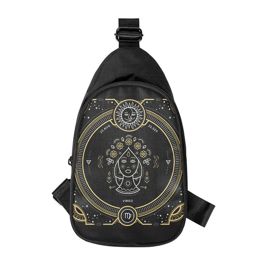 Vintage Virgo Zodiac Sign Print Chest Bag