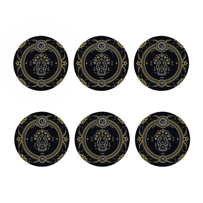 Vintage Virgo Zodiac Sign Print Coaster Set