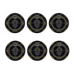 Vintage Virgo Zodiac Sign Print Coaster Set