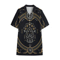 Vintage Virgo Zodiac Sign Print Cotton Hawaiian Shirt