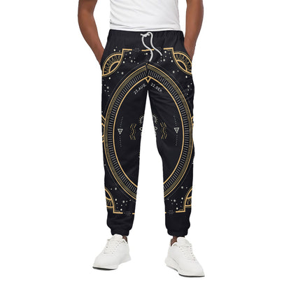 Vintage Virgo Zodiac Sign Print Cotton Pants