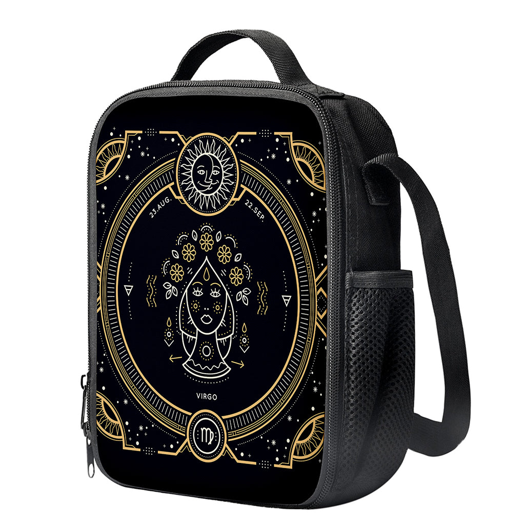 Vintage Virgo Zodiac Sign Print Crossbody Lunch Bag