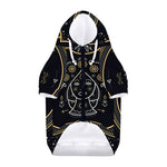 Vintage Virgo Zodiac Sign Print Dog Zip Up Hoodie