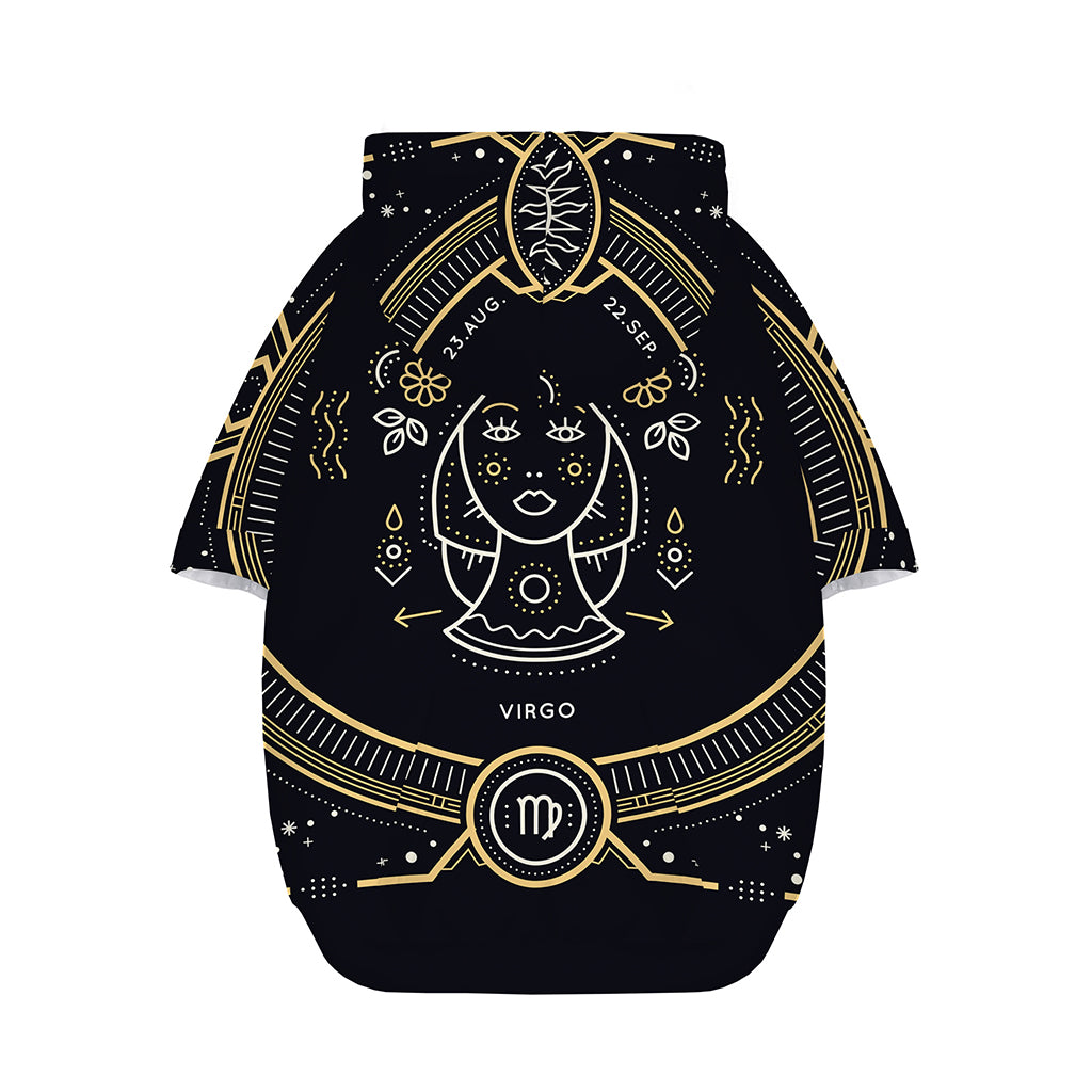 Vintage Virgo Zodiac Sign Print Dog Zip Up Hoodie